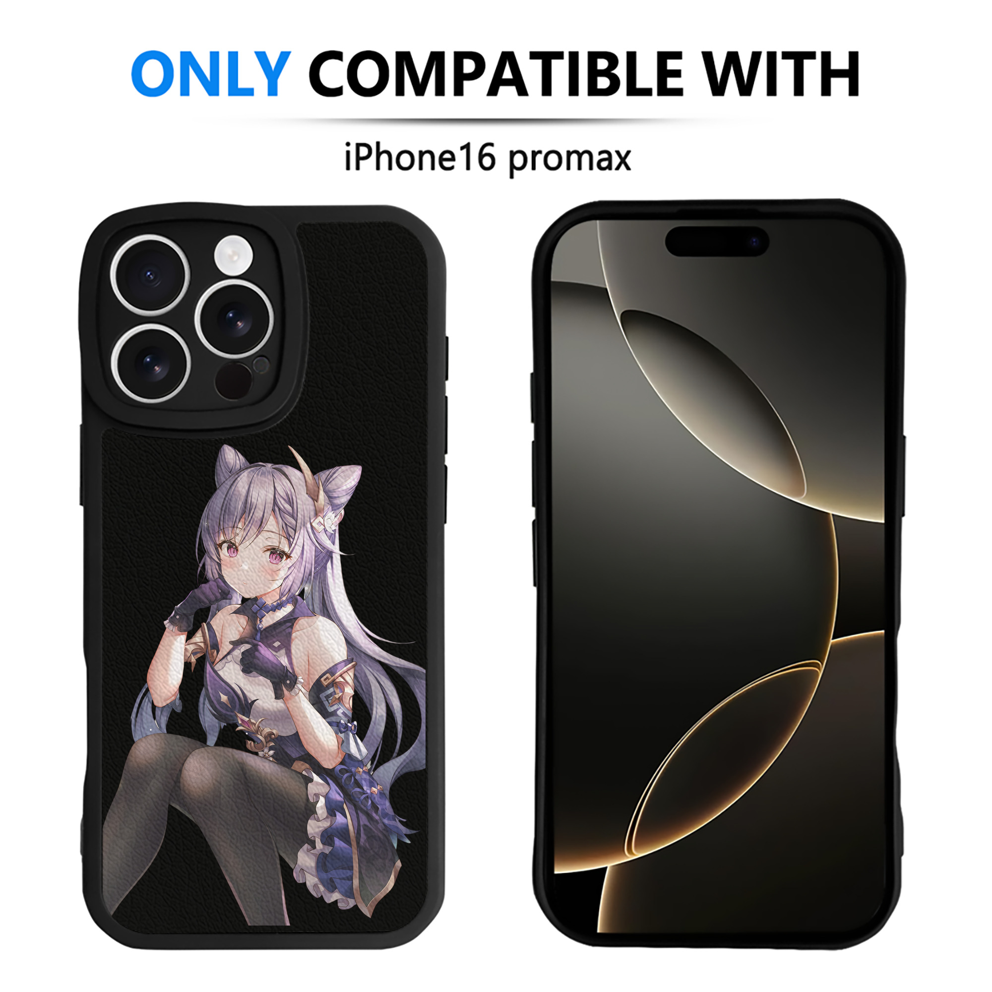 げんし神 刻晴 こくせい genshin Kokusei 【iPhone 16シリーズ対応】シリコンスマホケース（レザー調） 材質：シリコン